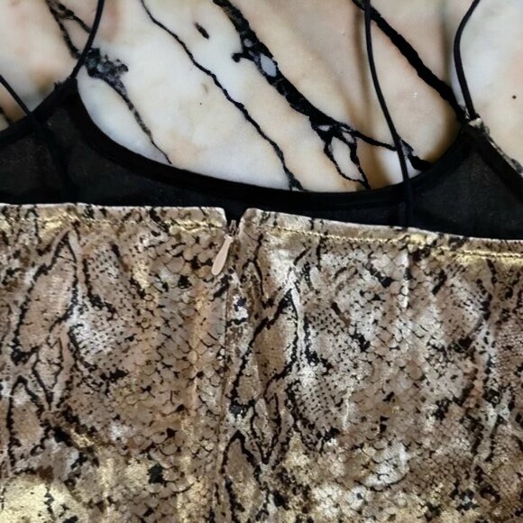 superdown Bianca Mini Dress in Gold Snake - Picture 5 of 6